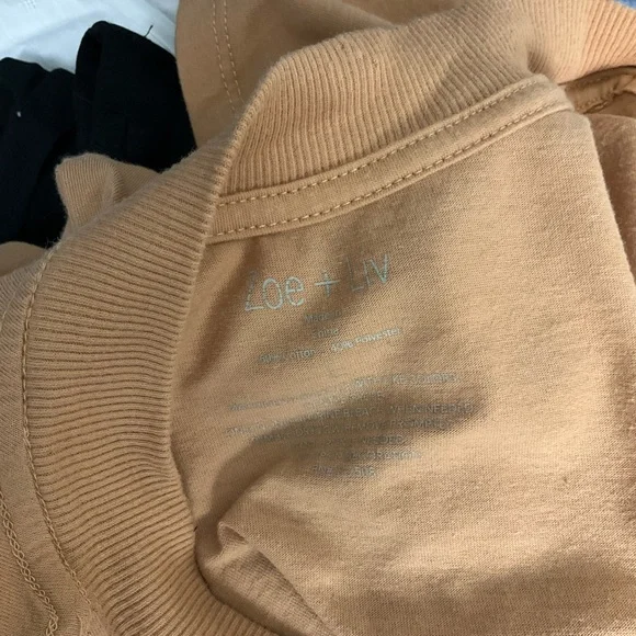 ZOE + LIV sz Large Zion National Park Casual Short Sleeve T Shirt Tan Blue - Picture 3 of 4